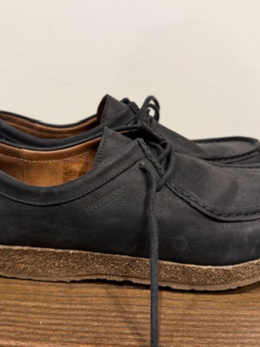 Stegman Black Leather Shoe with Laces Women's Size 9